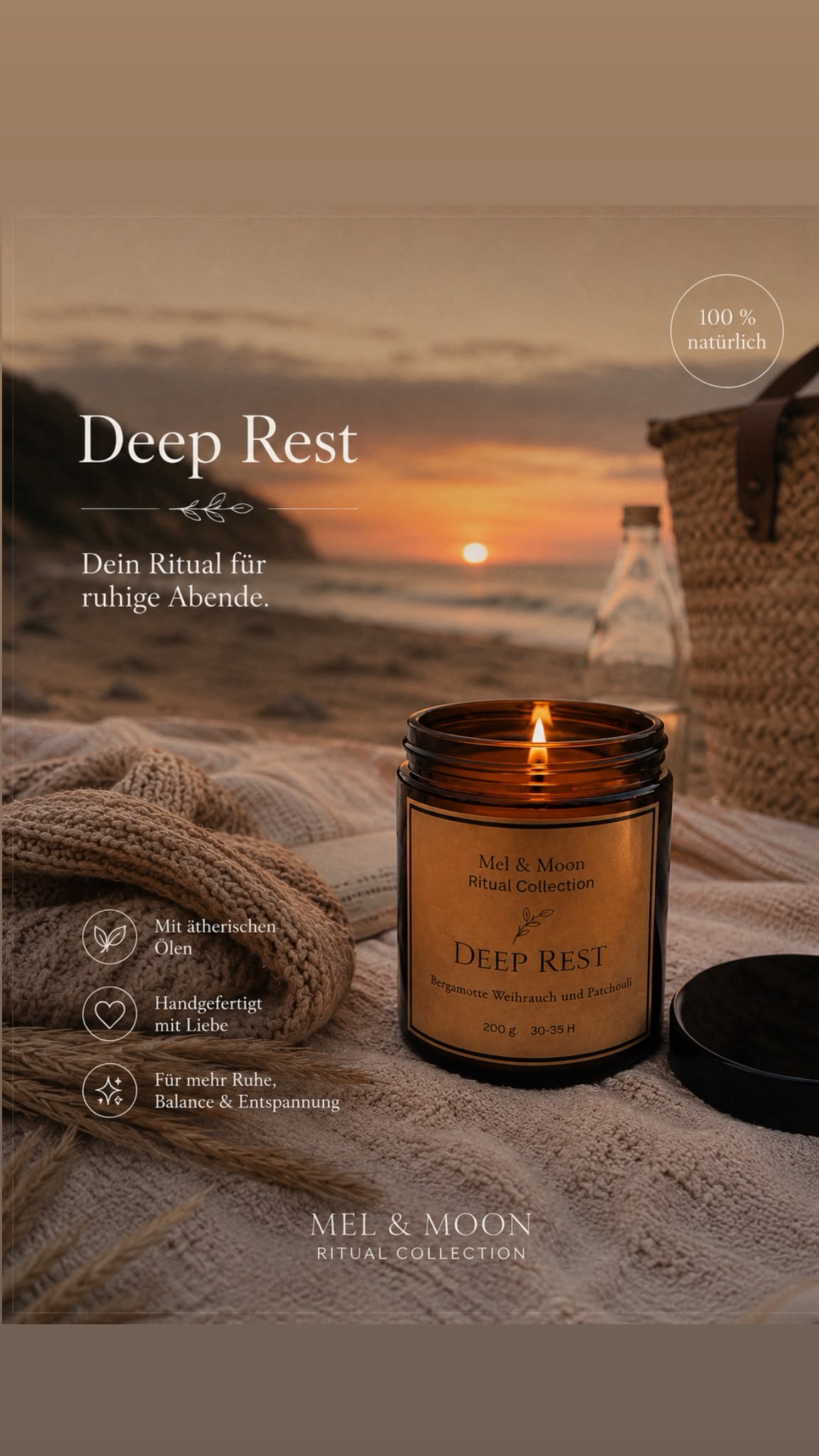 Sojawachs Ritual Kerze Deep Rest